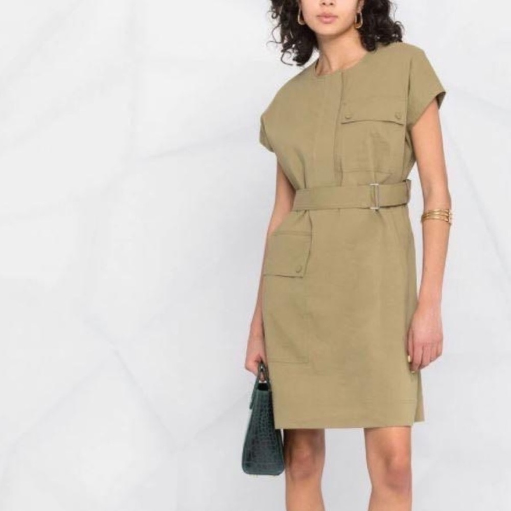 Theory linen blend dress